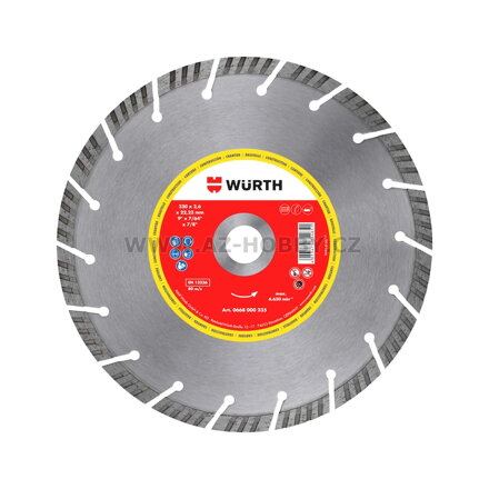 WÜRTH Kotouč diamantový segmentový pro úhlové brusky 230mm