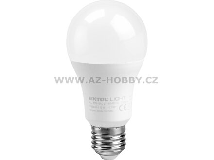 Žárovka LED klasická, 10W, 900lm, E27, teplá bílá, EXTOL LIGHT 43003