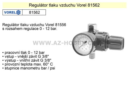 Regulátor tlaku vzduchu Vorel 81562