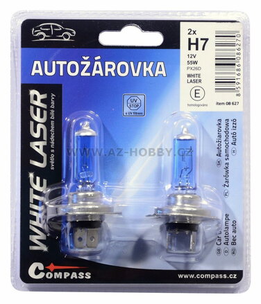 Žárovka 12V  H7  55W PX26d WHITE LASER blister 2ks