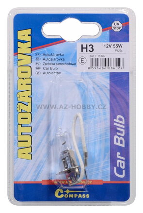 Žárovka 12V  H3  55W Pk22s blister 1ks