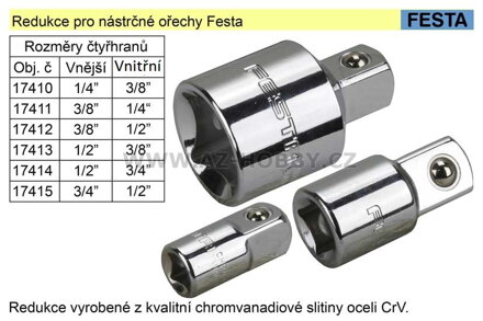 Redukce Festa rozměr vnější 3/4"_ vnitřní  1/2"