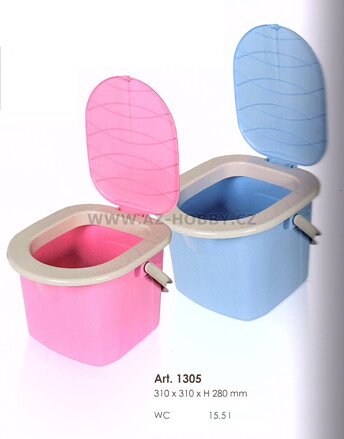 Dětský WC kbelík 15,5l - růžový (dívčí)