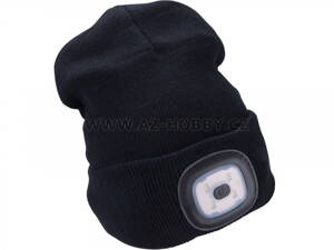 EXTOL LIGHT čepice s čelovkou, nabíjecí, USB, černá, univerzální velikost  43199