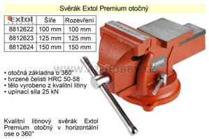 Svěrák Extol Premium otočný 125 mm