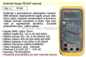 Multimetr Range RE330F automat