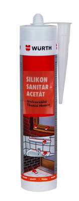 WÜRTH Silikon sanitání acetát,Transparent 310mm
