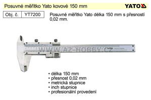 Posuvné  měřítko kovové YATO 150mm