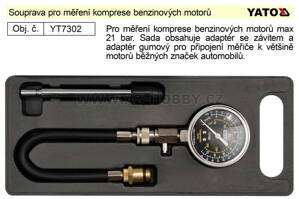 Přístroj na měření kompresního tlaku benzinových motorů