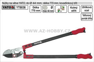 Nůžky na větve YATO 780mm kovadlinkový břit převodové