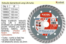 Kotouč diamantový Long Life turbo 125mm