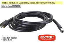 Hadice tlaková pro vysokotlaký čistič Extol Premium 8895200