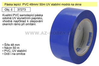 Páska lepící  PVC 48mm/ 50m UV stabilní modrá na okna