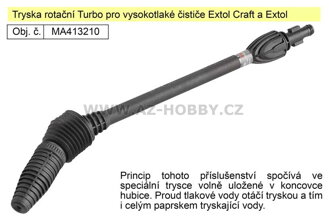Tryska rotační Turbo pro vysokotlaké čističe Extol