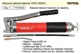 Maznice páková tlaková YATO 800ml