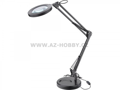 Lampa stolní s lupou, USB napájení, 1300lm, 3 barvy světla, 5x zvětšení 