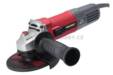 Bruska úhlová 125m 710W Worcraft AG08-125P + dva řezné kotouče (TR113112)