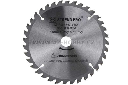 Pilový kotouč s SK plátky TCT 190x2.4x30/20 mm 40T zubů Strend Pro