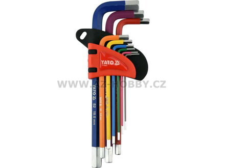YATO Klíče imbus zahnuté barevné 1,5 - 10 mm YT-05631