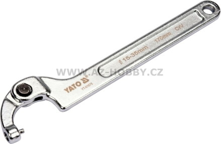 YATO Hákový klíč s čepem, stavitelný 15-35mm YT-01675