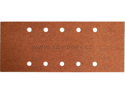 Brusný papír pro vibrační brusku balení 10 kusů hrubost P120 rozměr 115x280mm