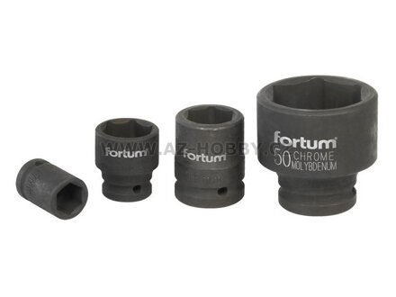 Hlavice nástrčná rázová, 3/4“, 32mm, L 54mm, CrMoV, FORTUM