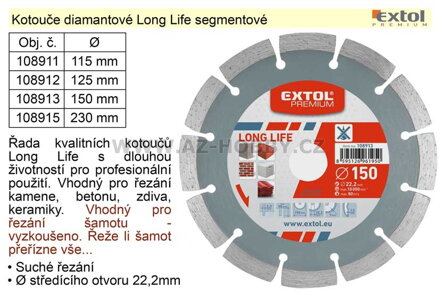 Kotouč diamantový Long Life segmentový 230mm