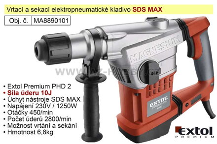 Kladivo vrtací a sekací SDS MAX Extol Premium 8890101