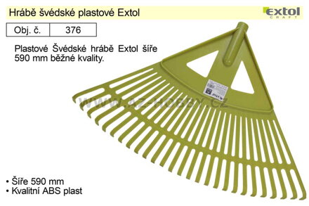 Hrábě švédské plastové Extol