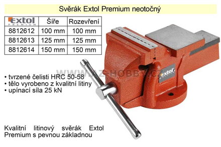 Svěrák Extol Premium neotočný 150 mm