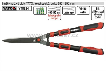 Nůžky na živé ploty YATO 690-890mm teleskopické