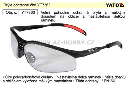 Brýle ochranné čiré YT-7363