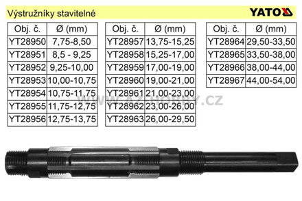 Výstružník stavitelný 10,75-11,75mm HSS