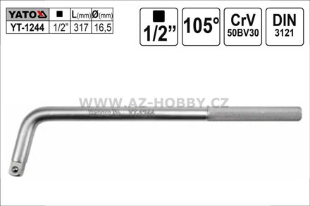 Páka trhák zahnutý 105° 1/2" délka 317mm