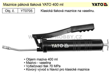 Maznice páková tlaková YATO 400ml