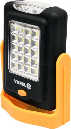 VOREL montážní kapesní LED svítilna s magnetem 20+3 LED