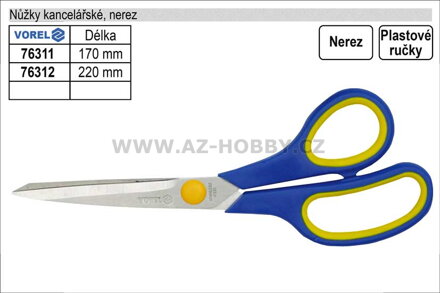 Nůžky kancelářské Vorel 220mm