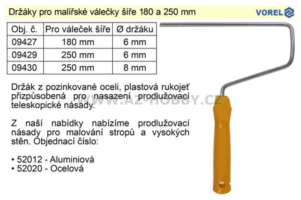 Držák pro malířský váleček 250 x 8mm