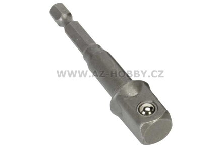 Adaptér Hex 1/4“ na vrtačku se čtyřhranem 1/2" pro ořechy