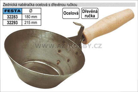 Zednická naběračka  s rukojetí ocelová 180mm