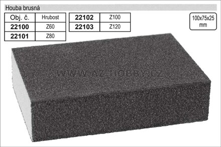 Houba brusná rozměr 100x70x25mm hrubost  60