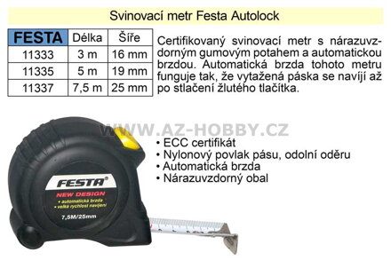 Metr svinovací Festa Autolock délka  7,5 m