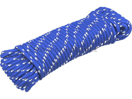 Provaz - šňůra pletená polypropylenová, 4mm x 20m, lano
