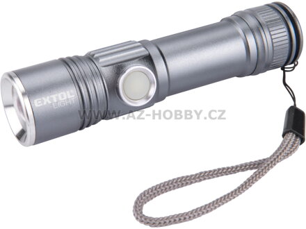 EXTOL LIGHT svítilna 280lm, zoom, USB nabíjení, XPE LED 43141