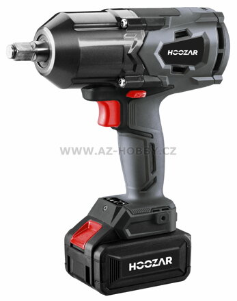 HOOZAR IW30BL Aku rázový utahovák 1/2", 1000Nm, 18V, 2x4.0Ah