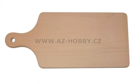 Prkénko dřevo 37x17,5x1,5cm, ručka  WOOD