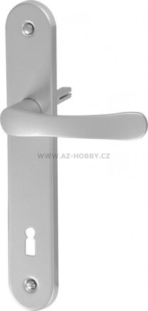 Štíty dveřní s klikou 72mm klíč  MANUELA stříbrná