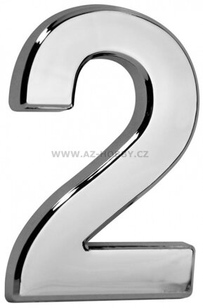 Číslo domovní samolepící ABS 70x100mm stříbrné #2