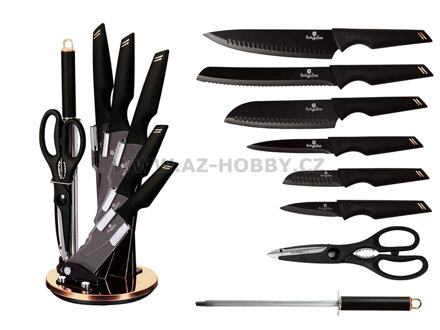 Nože sada 7ks ve stojanu  BLACK ROSE BH-2692