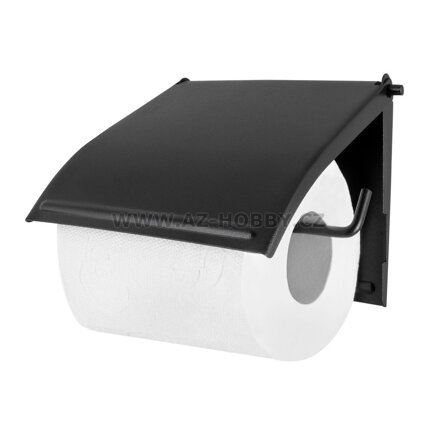 Držák WC papíru KLAPKA černý samolepící  AWD1780